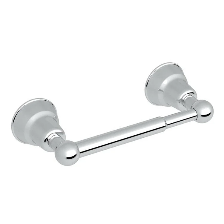 Toilet Paper Holder Spring Loaded Polished Chrome Metal 3-1/4 Inch Wall Mount