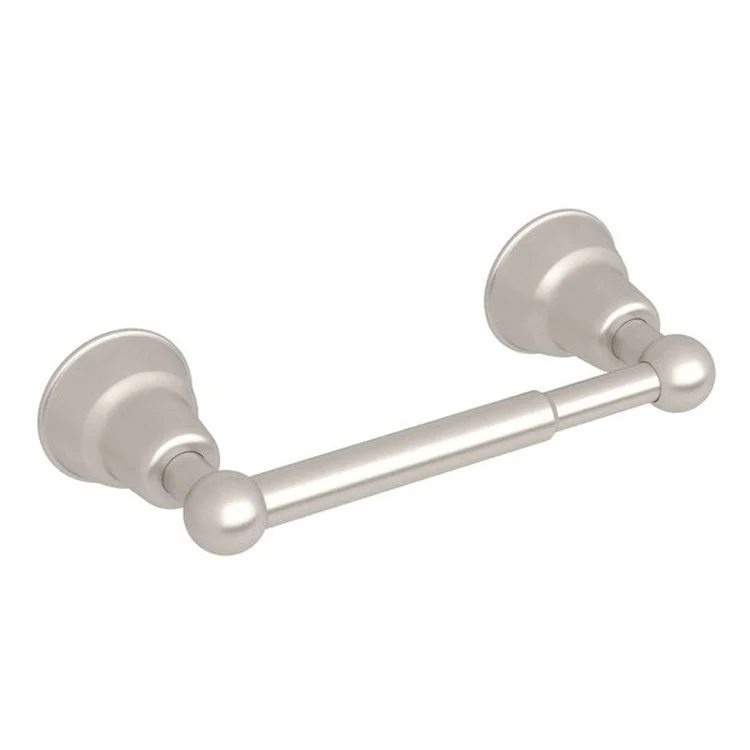 Toilet Paper Holder Spring Loaded Satin Nickel Metal 3-1/4 Inch Wall Mount