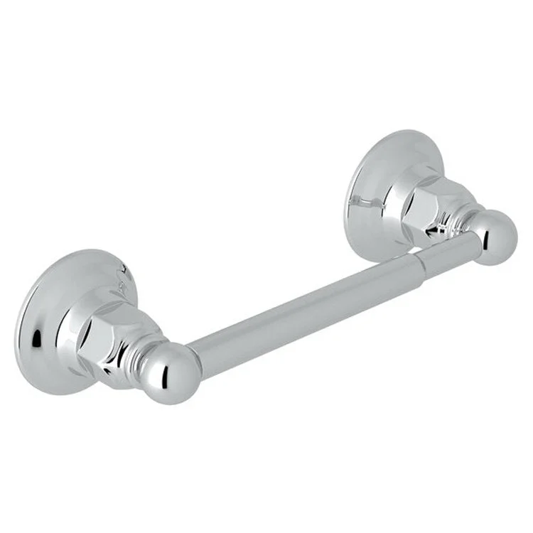 Toilet Paper Holder Single Spring Loaded Polished Chrome Metal 2-3/4 Inch Wall Mount