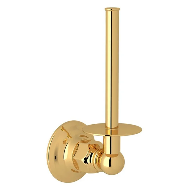 Toilet Paper Holder Country Bath Euro Italian Brass Metal 6 Inch 2-3/4 Inch Wall Mount