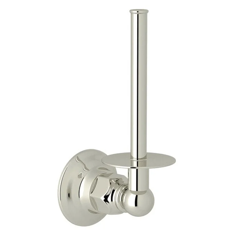 Toilet Paper Holder Country Bath Euro Polished Nickel Metal 6 Inch 2-3/4 Inch Wall Mount