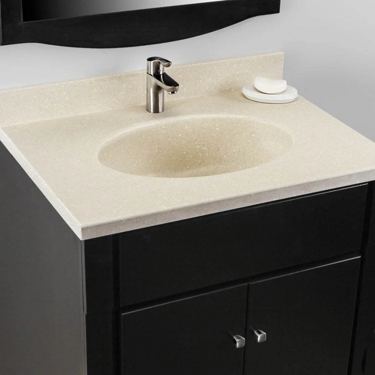 Vanity Top Chesapeake Single Bowl 31 x 22 Inch ADA Pebble Swanstone 1 Hole