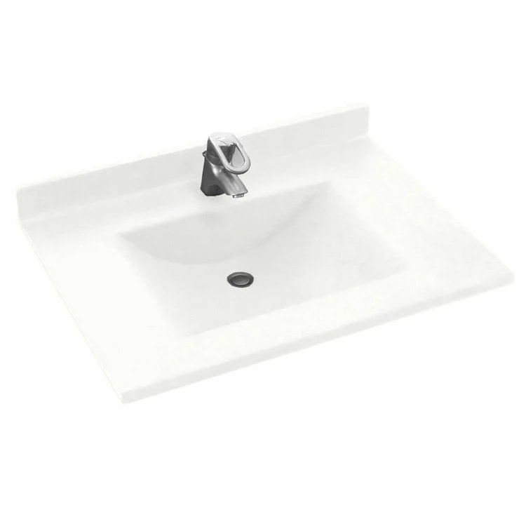 Vanity Top Contour Single Bowl 31 x 22 Inch ADA Pebble Swanstone