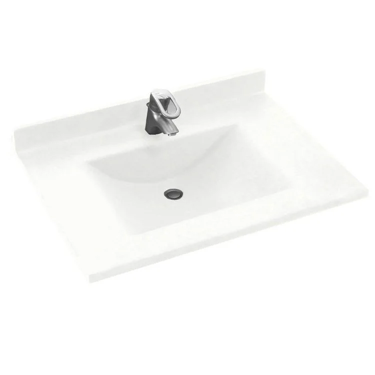 Vanity Top Contour 37 x 22 Inch ADA White Swanstone