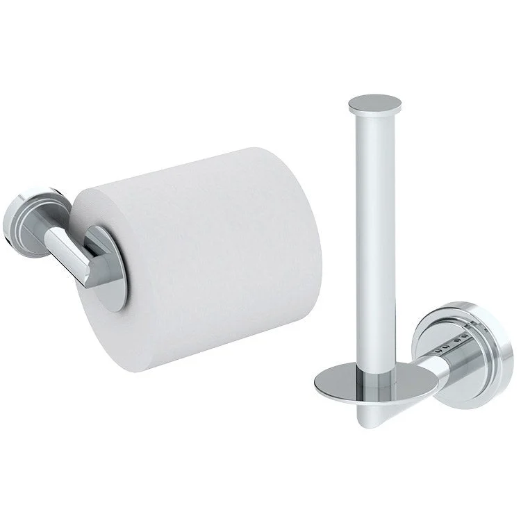 Toilet Paper Holder Dia Wall Mount Polished Chrome Metal Inch 3-1/8 Inch Wall Mount