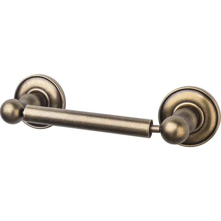 Toilet Paper Holder Edwardian Plain Backplate German Bronze Zinc Alloy 6-3/4 Inch 3-1/2 Inch Wall Mount