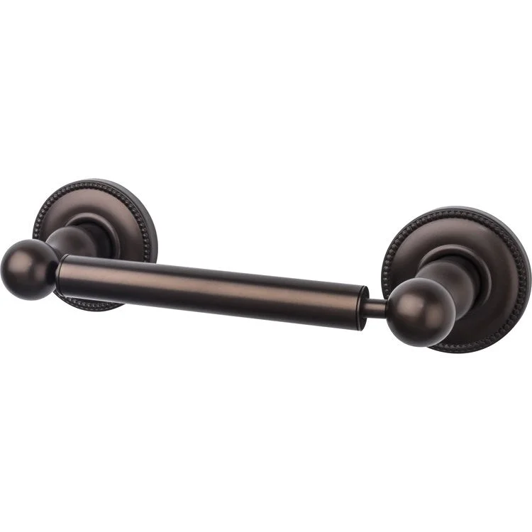 Toilet Paper Holder Edwardian Beaded Backplate Oil Rubbed Bronze Zinc Alloy 6-3/4 Inch 3-1/2 Inch Wall Mount