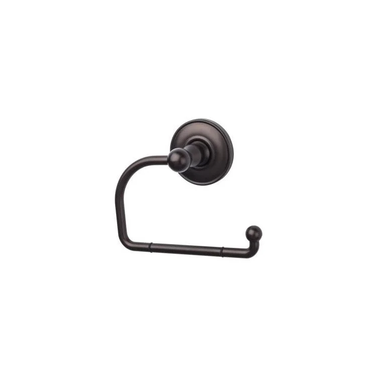 Edwardian Open Post Toilet Paper Holder with Plain Backplate - Oil Rubbed Bronze