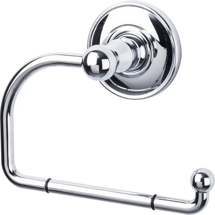 Toilet Paper Holder Edwardian Bath Open Plain Backplate Polished Chrome Zinc Alloy 6 Inch 2-1/2 Inch Wall Mount