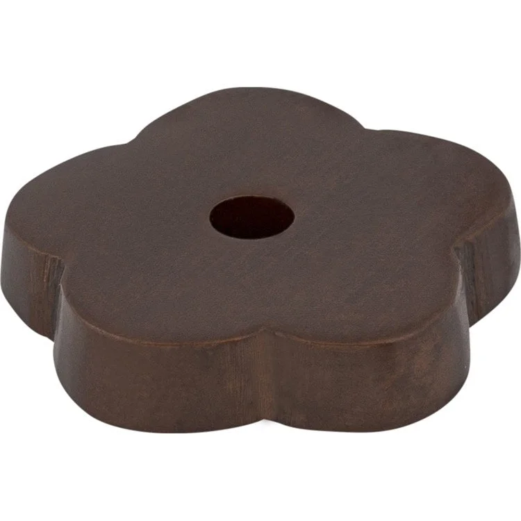 Knob Backplate Aspen Flower Mahogany Bronze 1 Inch 1 Hole Bronze