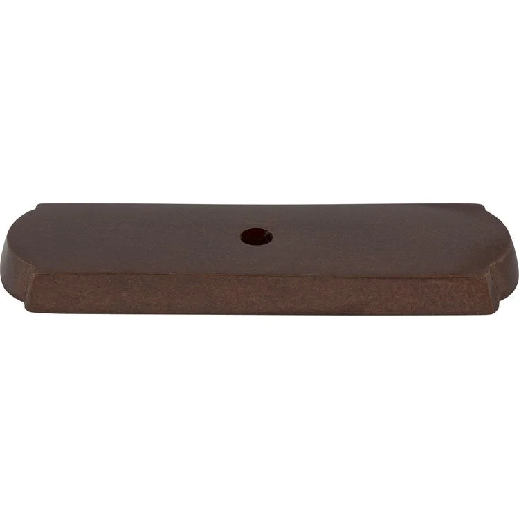 Knob Backplate Aspen Rectangle Mahogany Bronze 2-1/2 Inch 1 Hole Bronze