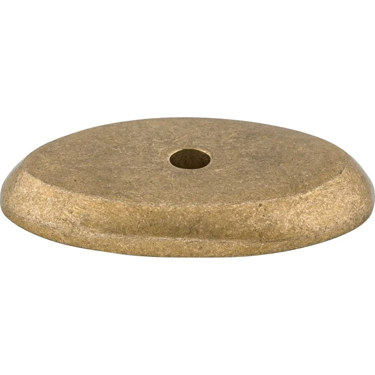 Knob Backplate Aspen Oval Light Bronze 1-1/2 Inch 1 Hole Bronze