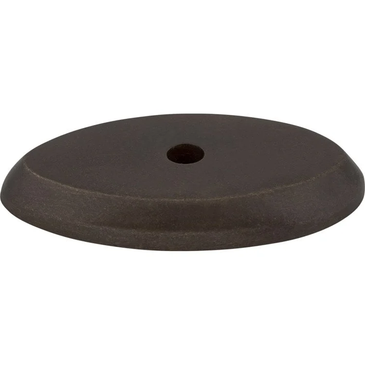 Knob Backplate Aspen Oval Medium Bronze 1-1/2 Inch 1 Hole Bronze