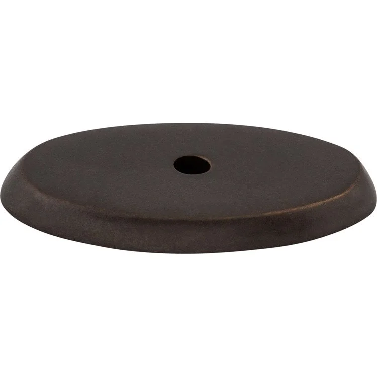 Knob Backplate Aspen Oval Medium Bronze 1-3/4 Inch 1 Hole Bronze