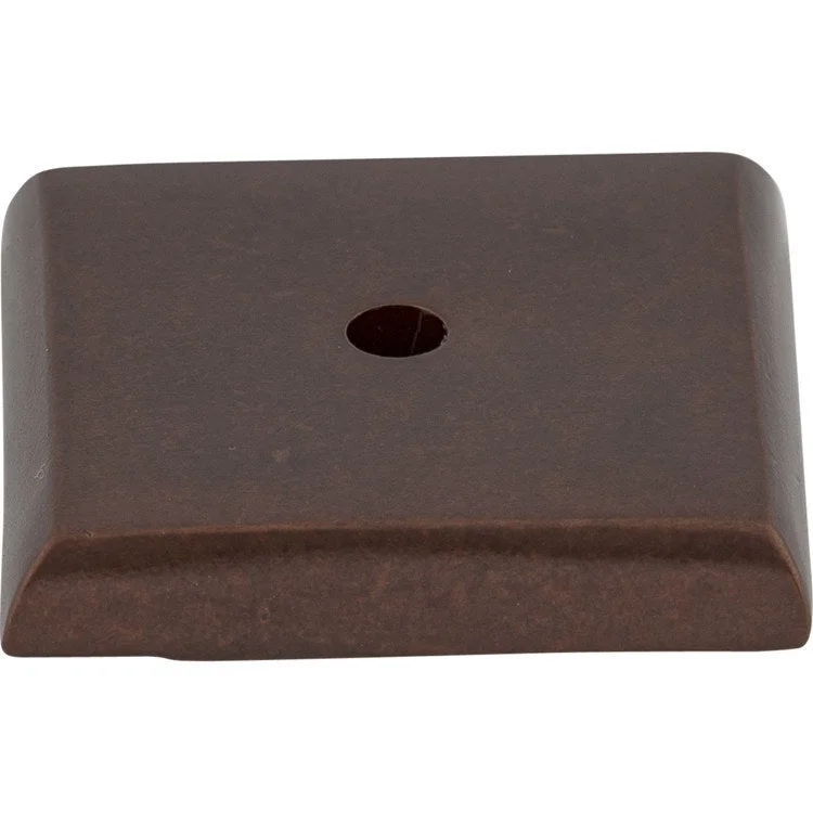 Knob Backplate Aspen Square Mahogany Bronze 1-1/4 Inch 1 Hole Bronze