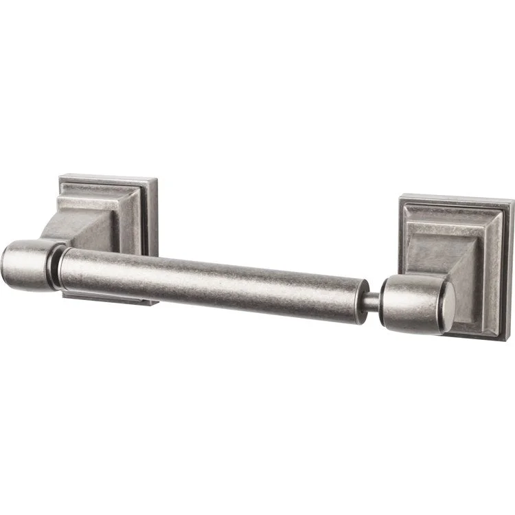 Toilet Paper Holder Stratton Antique Pewter Zinc Alloy 6-3/4 Inch 3-3/8 Inch Wall Mount