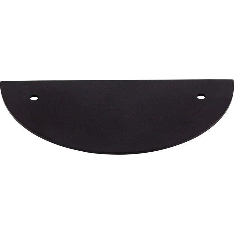 Backplate Sanctuary Half Circle 3-1/2 Inch Flat Black Steel TK54BLK