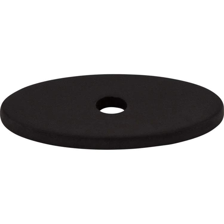 Backplate Sanctuary Oval 1-1/4 Inch Flat Black Steel TK58BLK