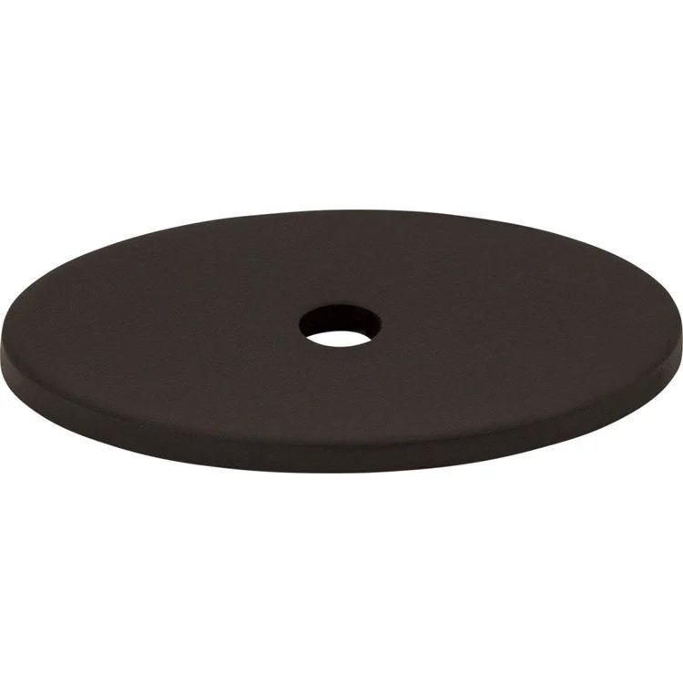 Backplate Sanctuary Oval 1-1/2 Inch Flat Black Steel TK60BLK